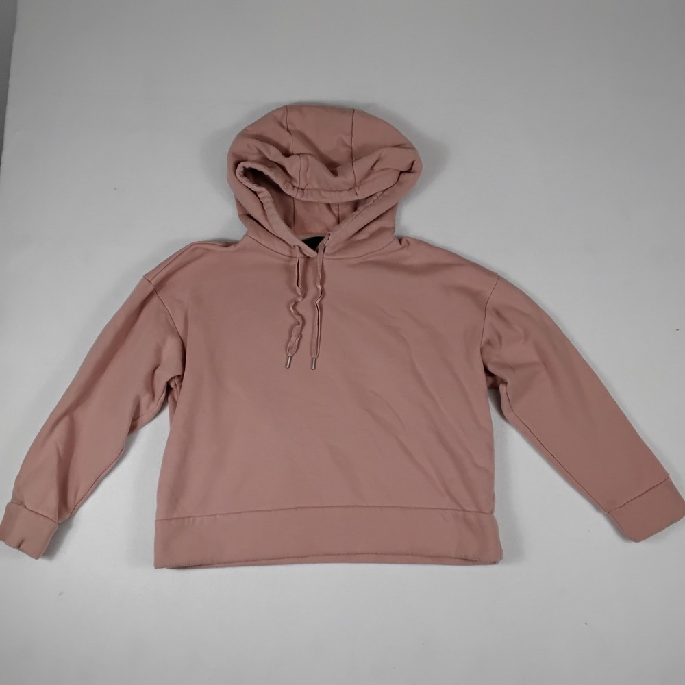 Banana Republic Hoodie Women's Medium Pink Pockets Fleece Lined Long Sleeve